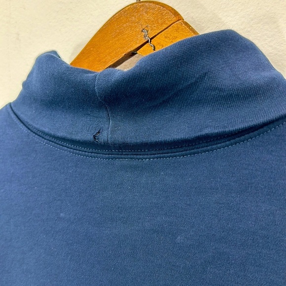 L.L. Bean Men's Navy Turtleneck Size Large Layer Hike Outdoor 100% Cotton Camp - Picture 5 of 6